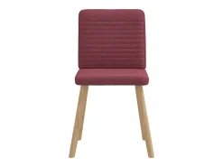 Sillas de comedor 2 unidades tela rojo tinto