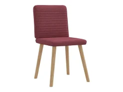 Sillas de comedor 2 unidades tela rojo tinto