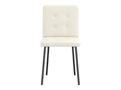 Sillas de comedor 2 unidades terciopelo crema