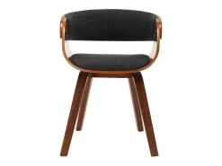Sillas de comedor 6 unidades madera curvada gris y tela