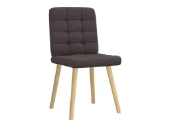 Sillas de comedor 6 unidades tela marrón oscuro