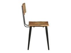 Sillas de comedor 2 unidades madera maciza reciclada