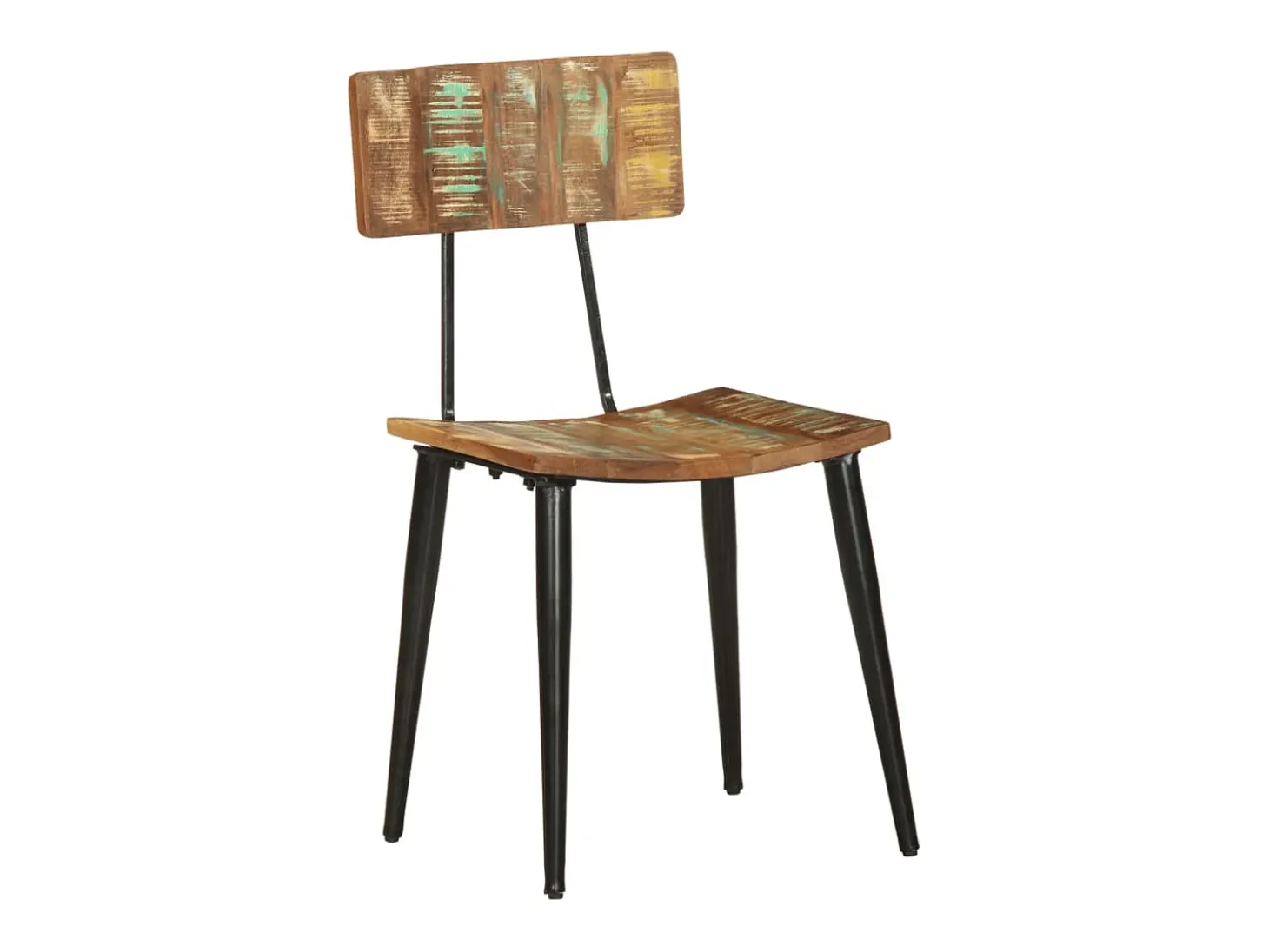 Sillas de comedor 2 unidades madera maciza reciclada