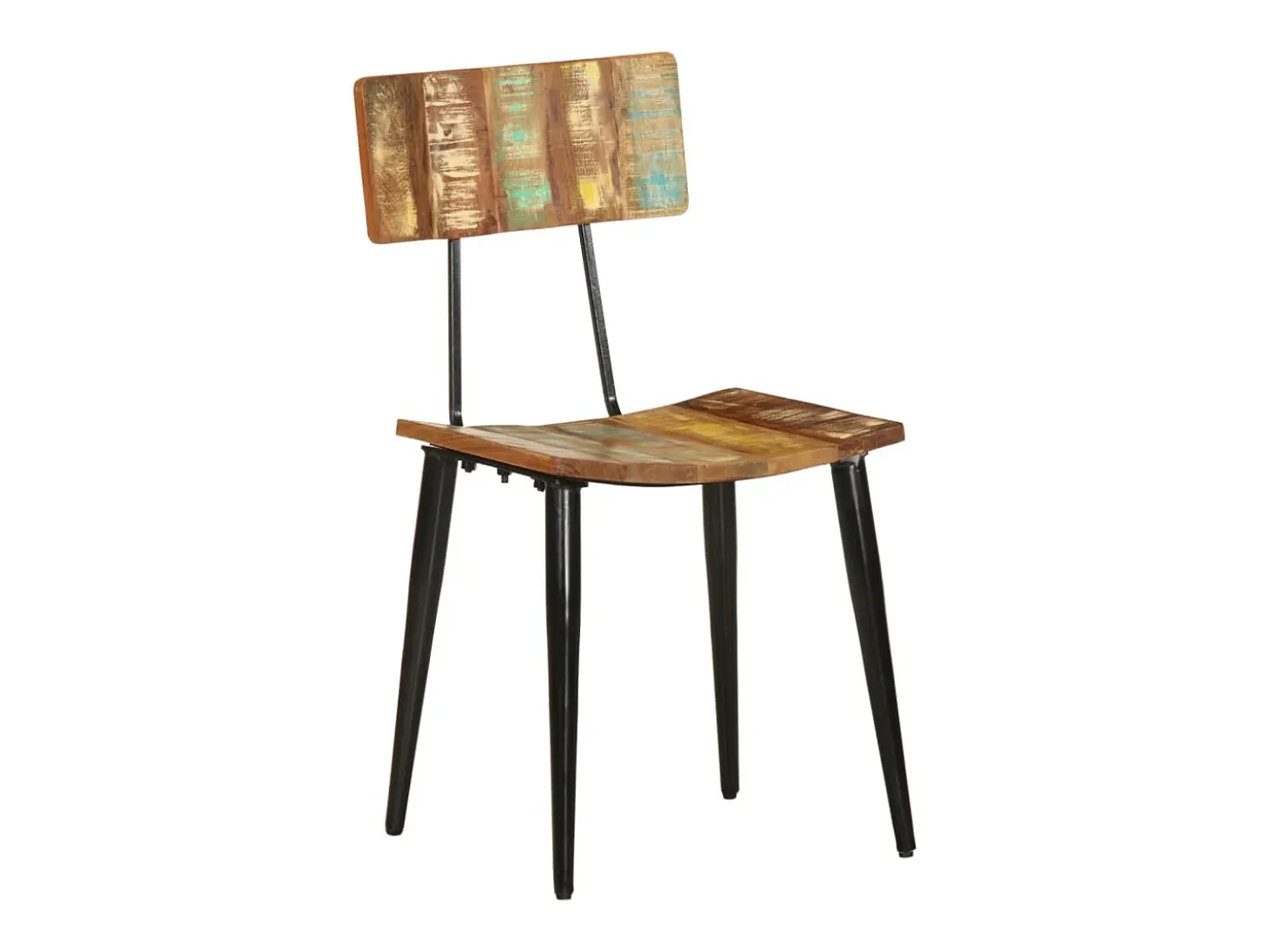 Sillas de comedor 2 unidades madera maciza reciclada