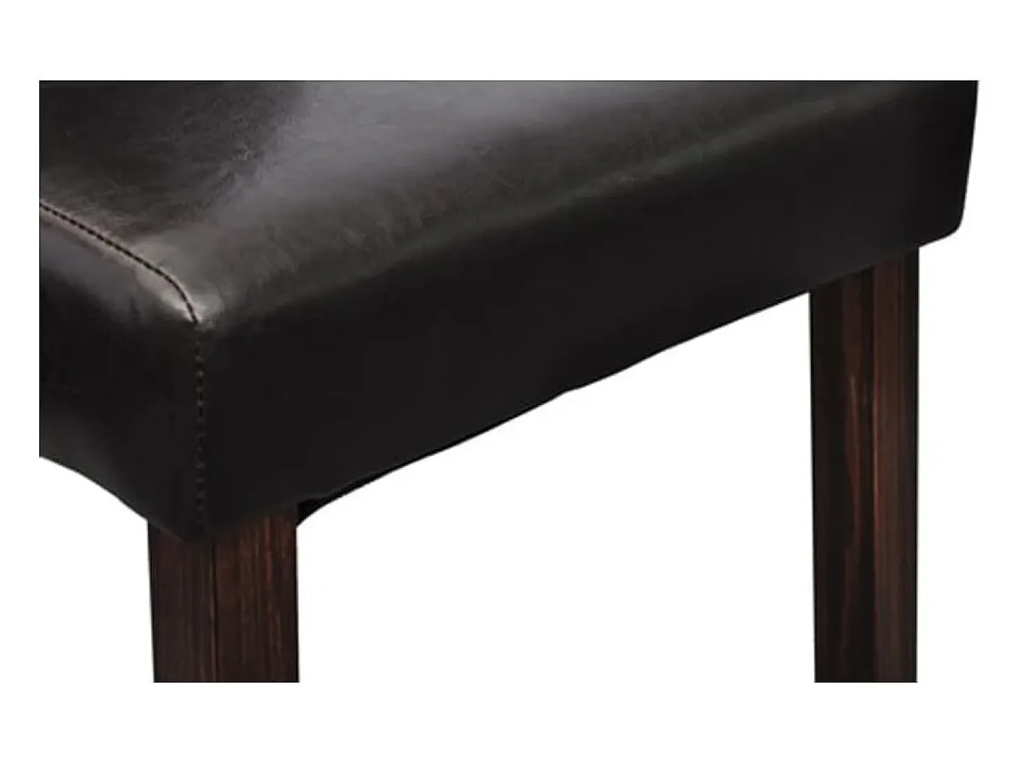 Sillas de comedor 2 unidades cuero sintético marrón