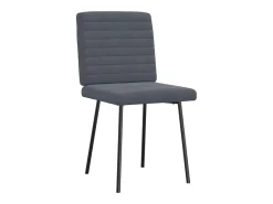 Sillas de comedor 4 unidades terciopelo gris oscuro