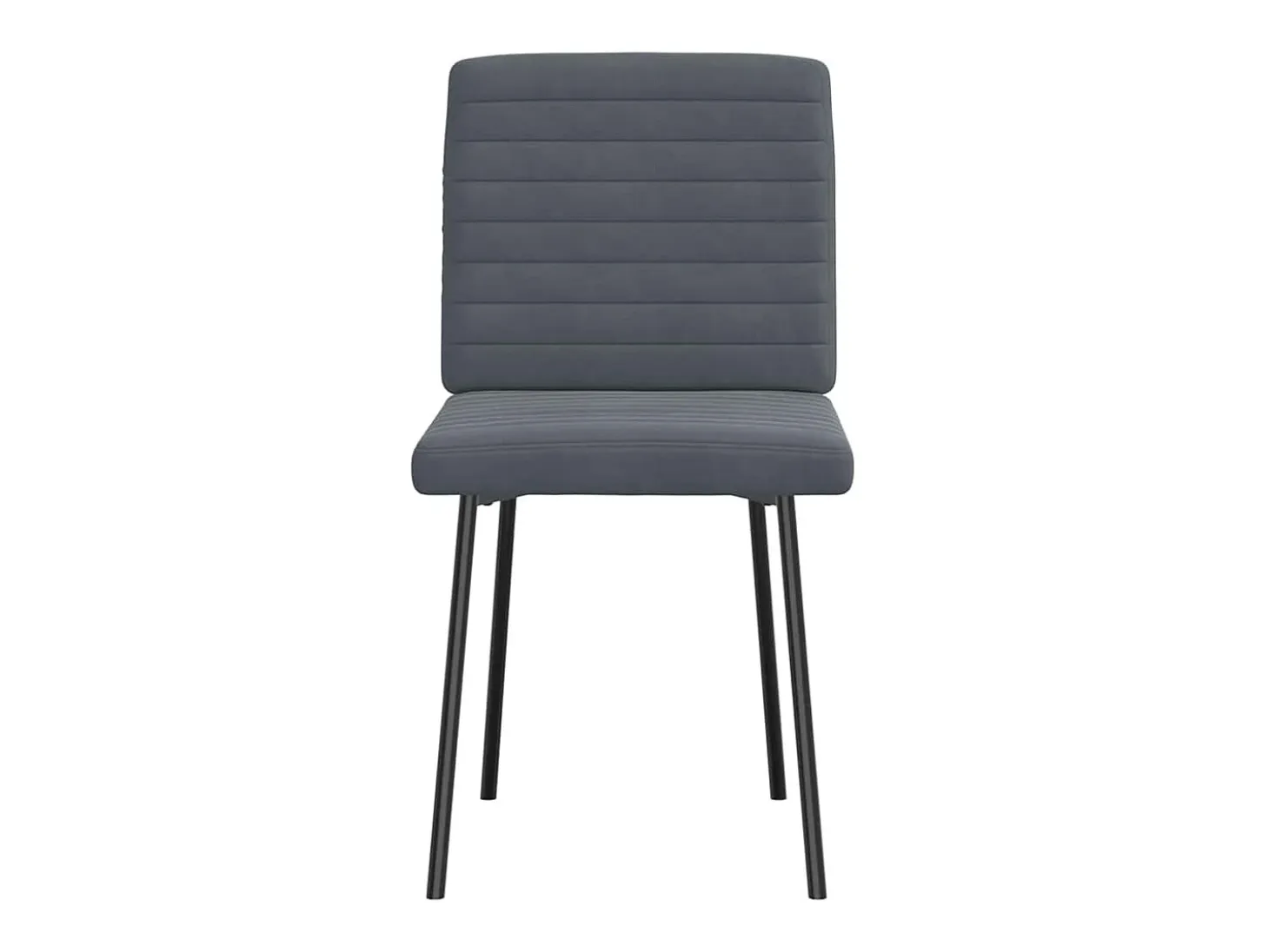 Sillas de comedor 4 unidades terciopelo gris oscuro