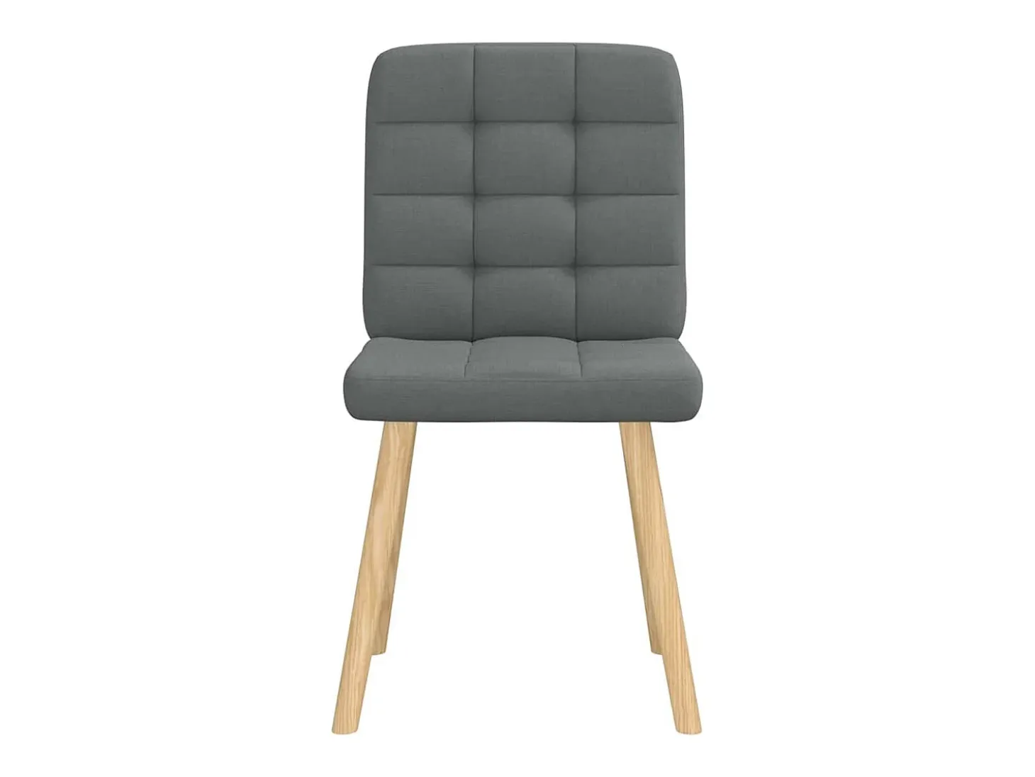Sillas de comedor 6 unidades tela gris oscuro