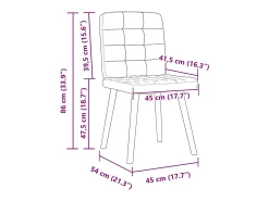 Sillas de comedor 6 unidades tela gris oscuro