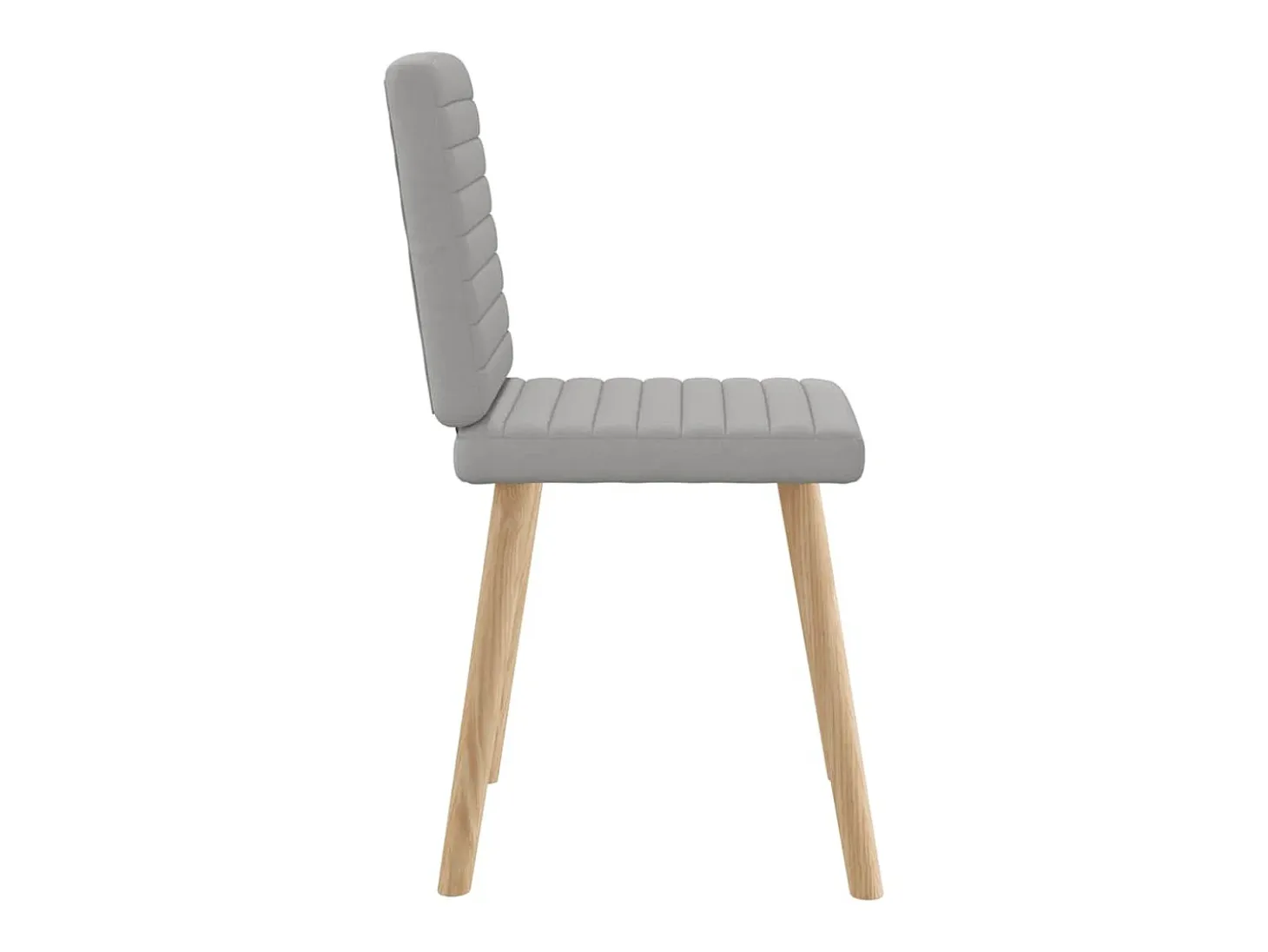 Sillas de comedor 6 unidades tela gris nube
