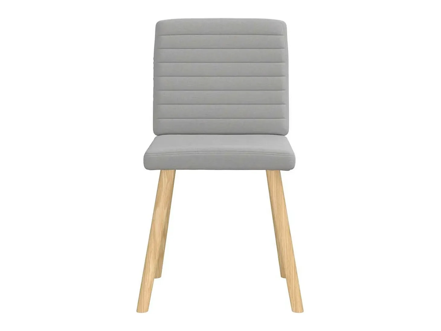 Sillas de comedor 6 unidades tela gris nube
