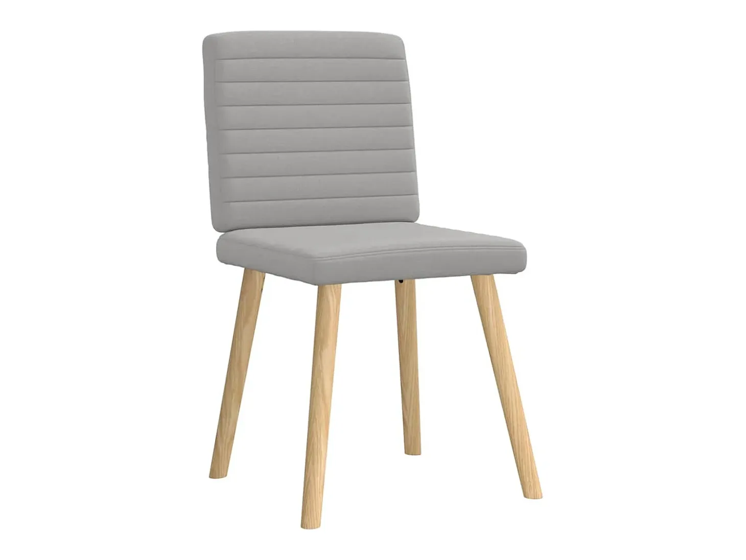 Sillas de comedor 6 unidades tela gris nube