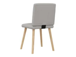 Sillas de comedor 6 unidades tela gris nube