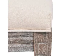 Sillas de comedor 4 unidades tela color crema