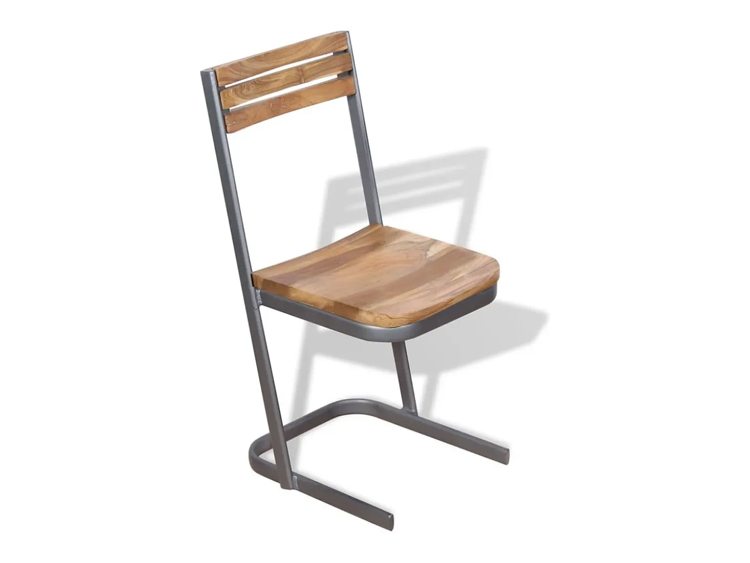 Sillas de comedor 4 unidades madera maciza de teca
