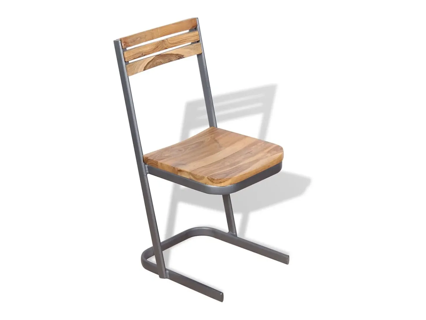 Sillas de comedor 4 unidades madera maciza de teca