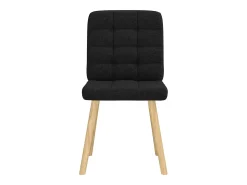 Sillas de comedor 2 unidades tela negro