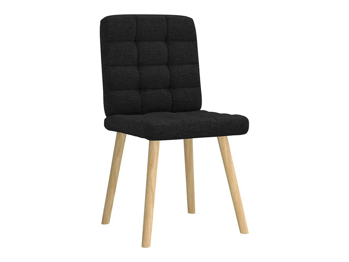 Sillas de comedor 2 unidades tela negro