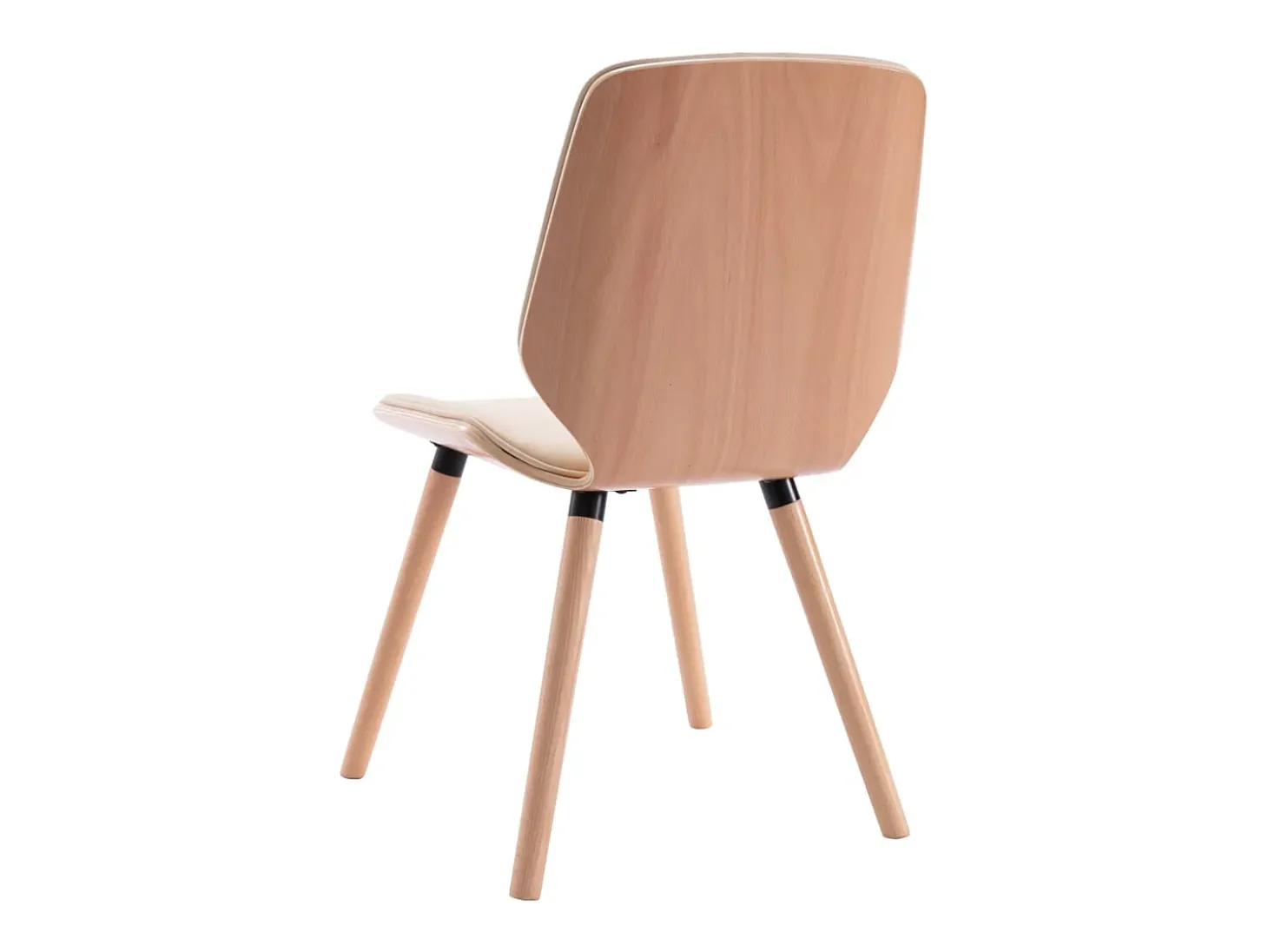 Sillas de comedor 2 unidades cuero sintético color crema