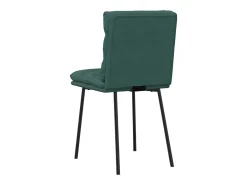 Sillas de comedor 2 unidades terciopelo verde oscuro