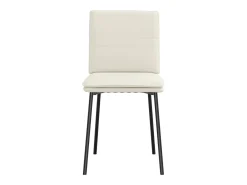 Sillas de comedor 2 unidades terciopelo crema