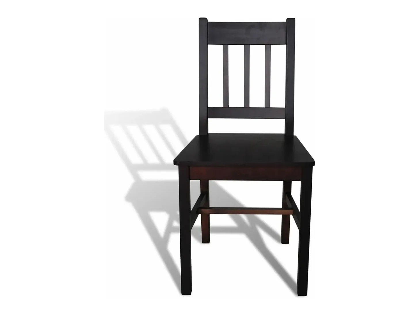 Sillas de comedor 6 unidades madera de pino marrón oscuro