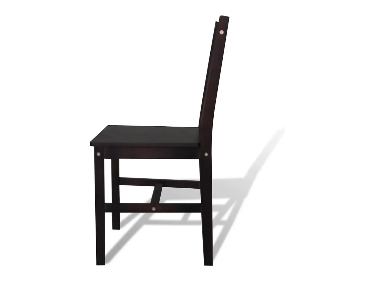 Sillas de comedor 6 unidades madera de pino marrón oscuro