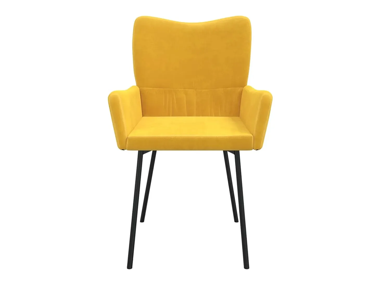 Sillas de comedor 2 unidades terciopelo amarillo