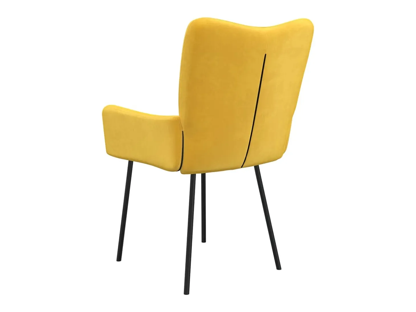 Sillas de comedor 2 unidades terciopelo amarillo