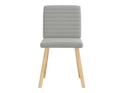 Sillas de comedor 4 unidades tela gris nube