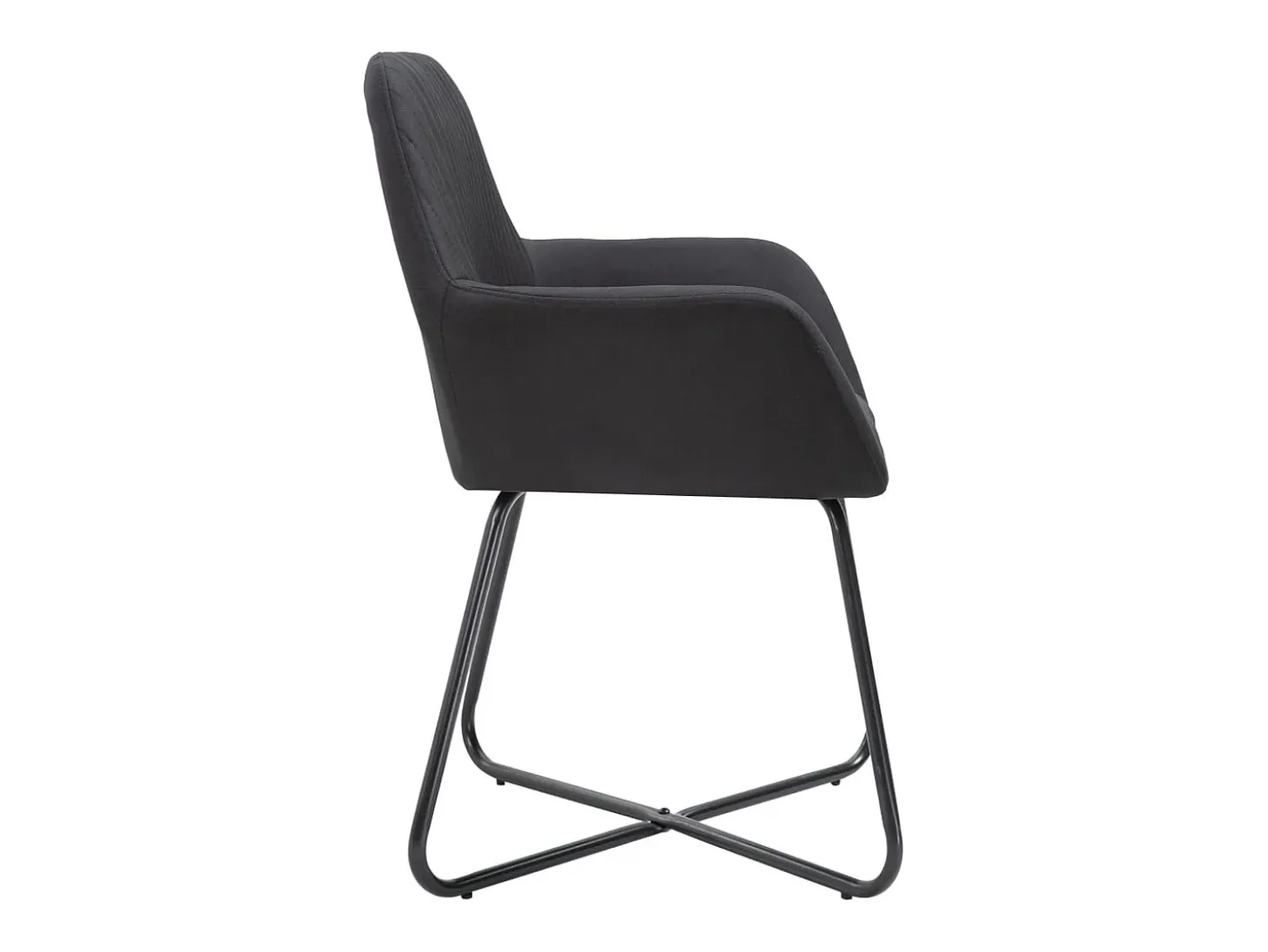 Sillas de comedor 4 unidades tela negras