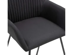 Sillas de comedor 4 unidades tela negras