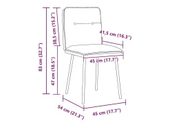 Sillas de comedor 6 unidades terciopelo gris oscuro