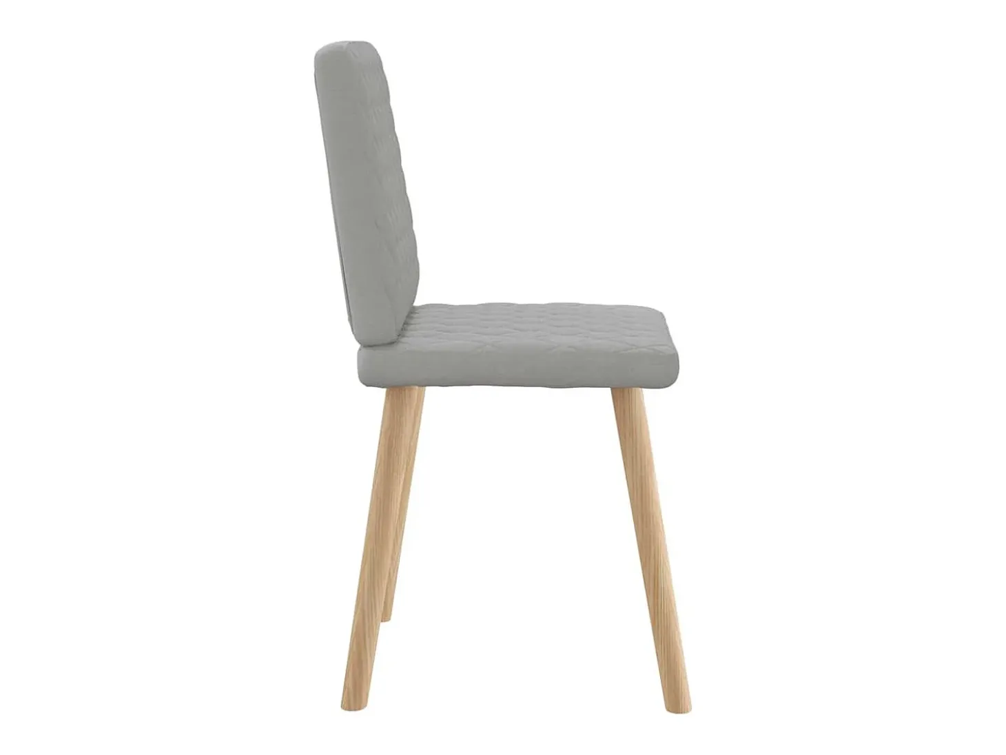 Sillas de comedor 2 unidades tela gris nube