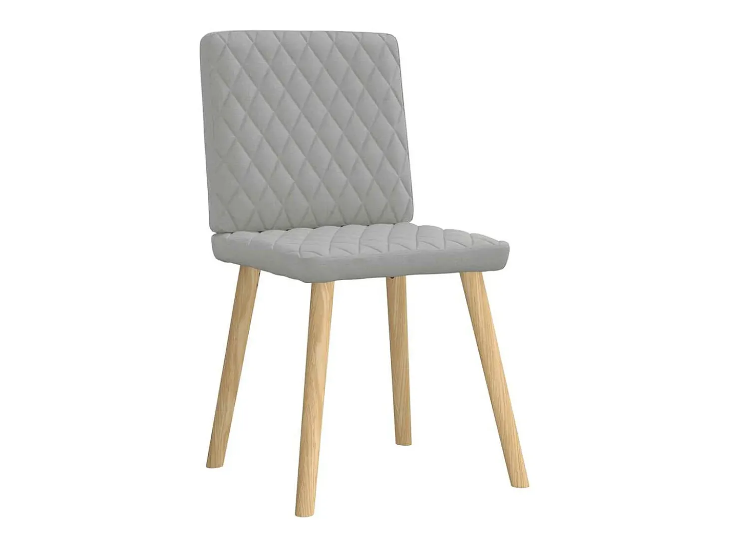Sillas de comedor 2 unidades tela gris nube