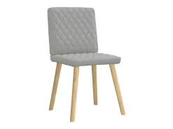 Sillas de comedor 2 unidades tela gris nube
