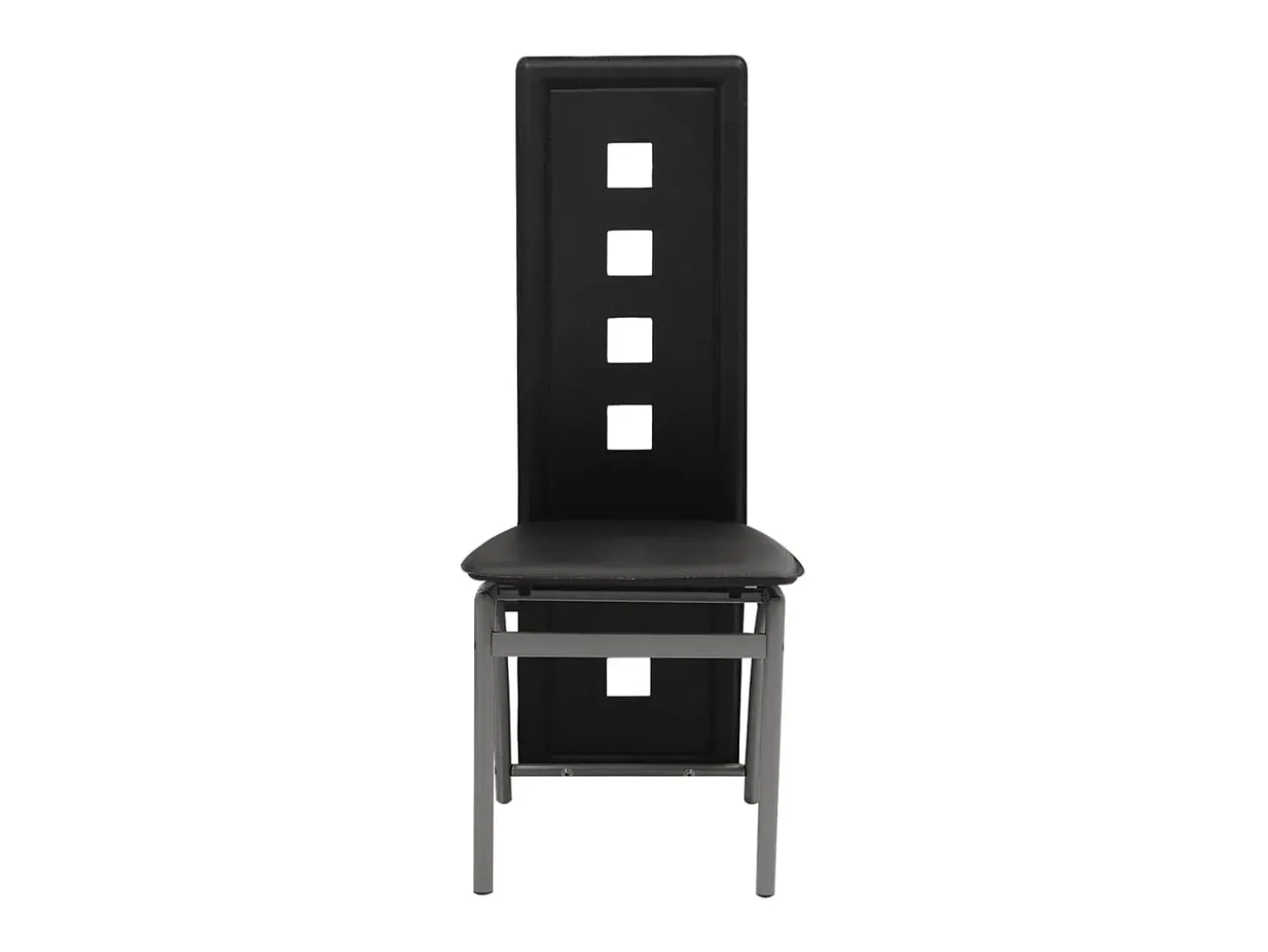 Sillas de comedor 2 unidades cuero sintético negro