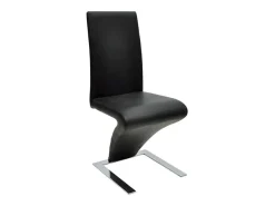 Sillas de comedor 2 unidades cuero sintético negro