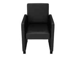 Sillas de comedor 4 unidades cuero sintético negro