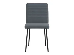 Sillas de comedor 2 unidades terciopelo gris oscuro