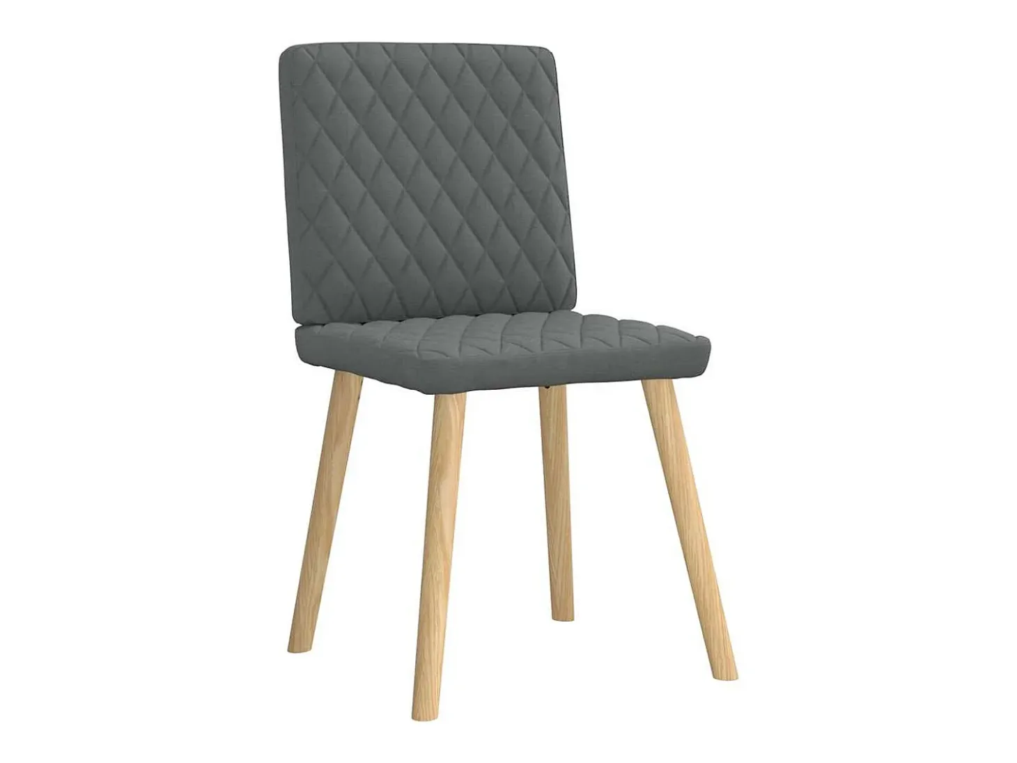Sillas de comedor 2 unidades tela gris oscuro