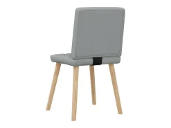 Sillas de comedor 4 unidades tela gris claro