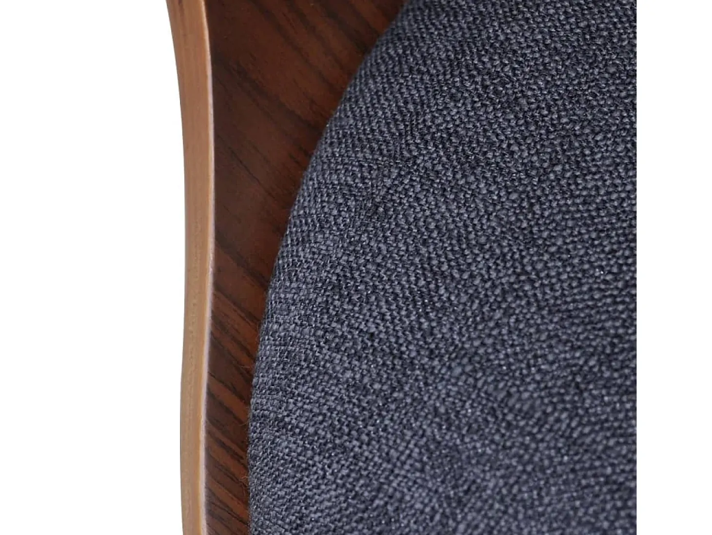 Sillas de comedor 2 unidades madera curvada y tela gris oscuro