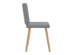 Sillas de comedor 6 unidades de tela gris claro