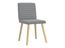 Sillas de comedor 6 unidades de tela gris claro