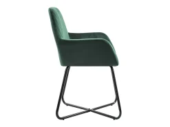 Sillas de comedor 2 unidades terciopelo verde