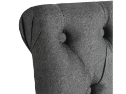 Sillas de comedor 6 unidades tela gris oscuro
