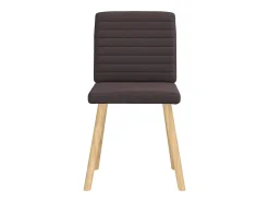 Sillas de comedor 2 unidades tela marrón oscuro