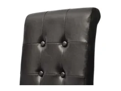 Sillas de comedor 2 unidades cuero sintético marrón ES24968
