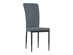 Sillas de comedor 4 unidades terciopelo gris oscuro